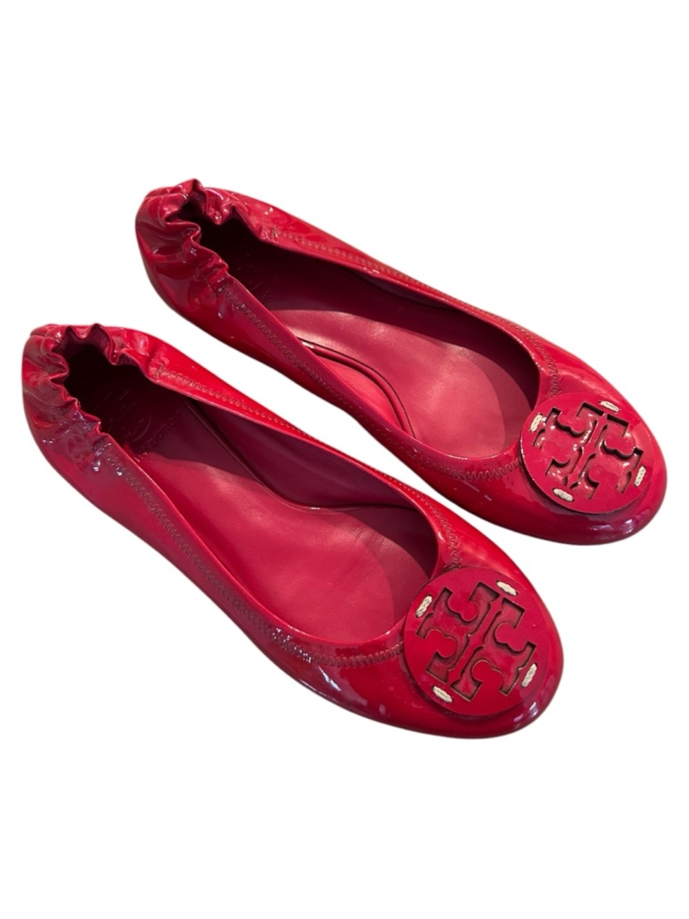 Tory Burch Reva Red patent Leather balllet flats